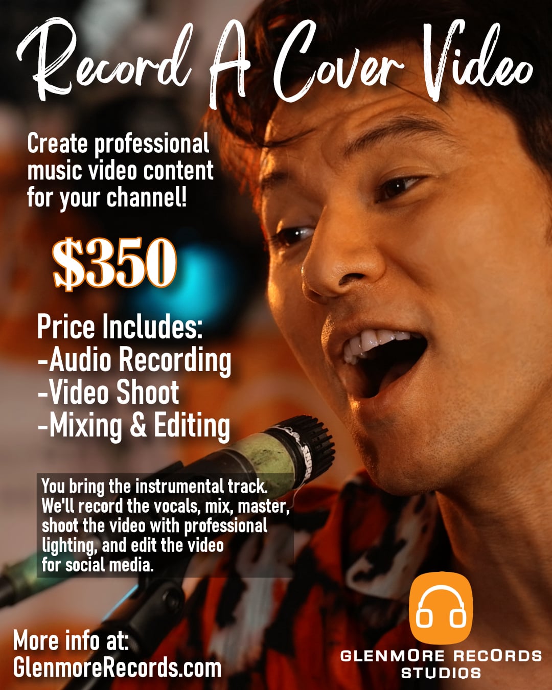 Record a Cover Song at Glenmore Records Studios